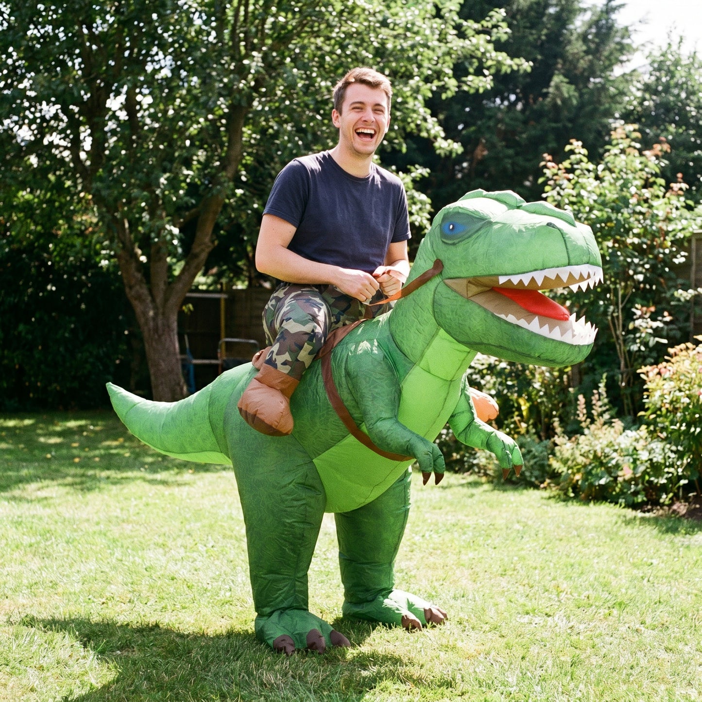Inflatable Dinosaur Rider Costume