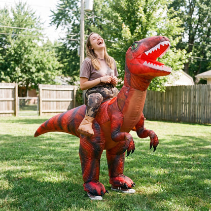 Inflatable Dinosaur Rider Costume