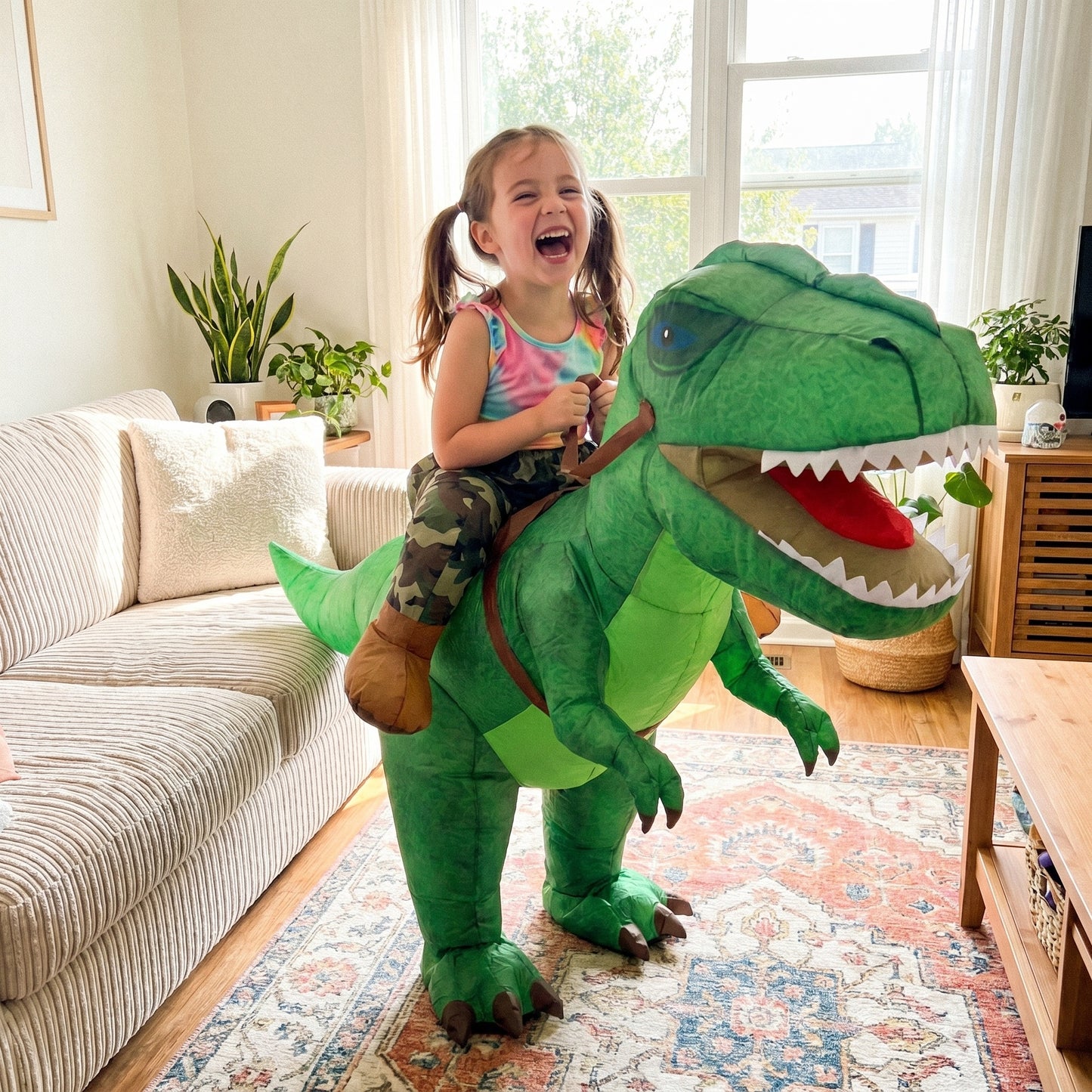 Inflatable Dinosaur Rider Costume